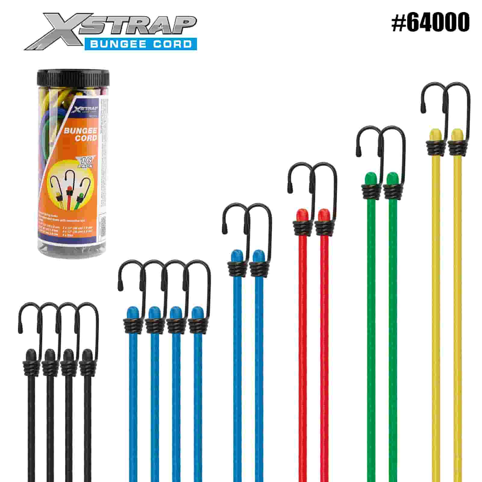 Xstrap 64000 16PK Bungee johtosarja 8mm x 12